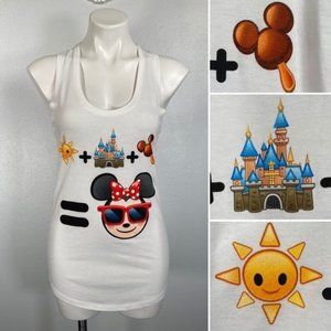 Disney parks Minnie Mouse castle emoji tank top size Small